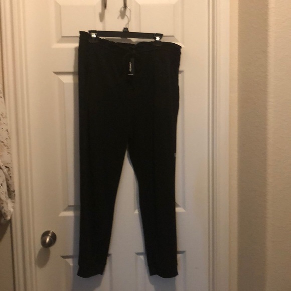 Black drawstring pants - Picture 1 of 3
